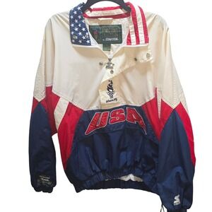 Vintage Starter 1996 Atlanta Olympic Games USA Windbreaker Jacket Mens